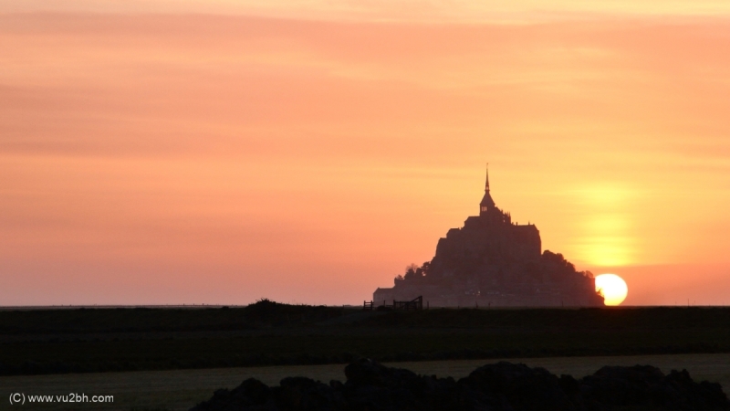 Coucher de soleil sur le Mont Saint-Michel