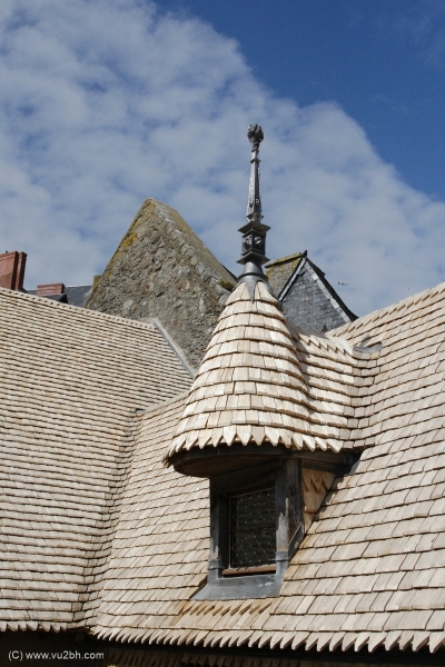 Détail de toiture en bois